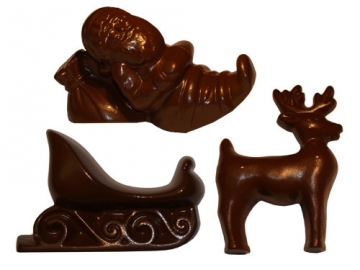 Cabrellon Santa, Sleigh & Reindeer Polycarbonate Chocolate Mould